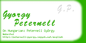 gyorgy peternell business card